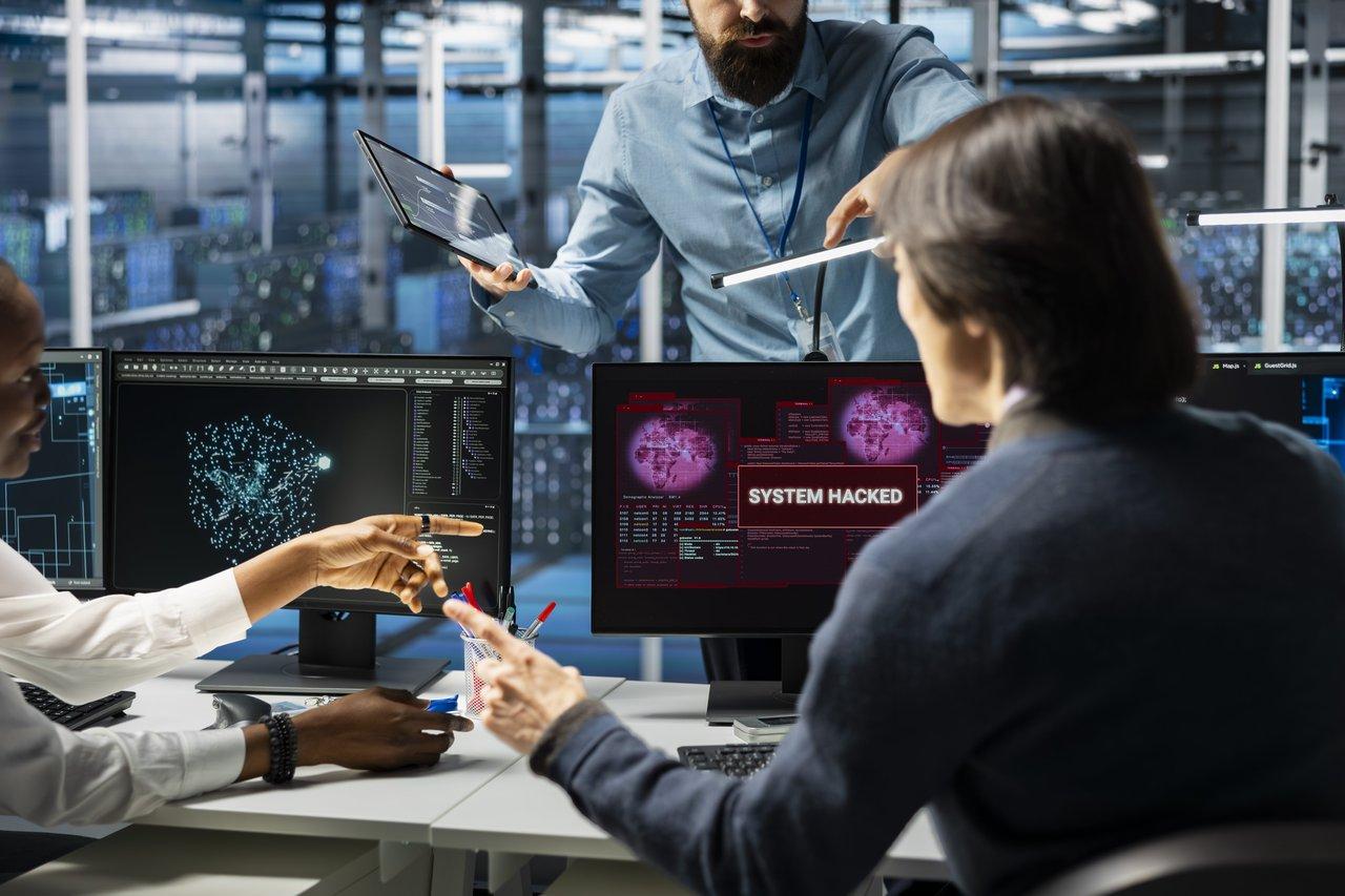 Tableau de bord de cybersécurité AI illustrant la détection et la réponse automatisée en temps réel contre les cyberattaques.