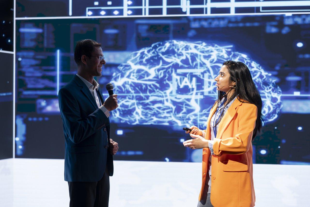 Vue immersive du CES 2026 à Las Vegas, mettant en avant l'innovation en intelligence artificielle et véhicules autonomes lors de la tech exhibition.